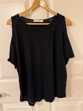 rag & bone Jean Cold Shoulder Top Black Women’s Small EUC Designer Soft Sexy